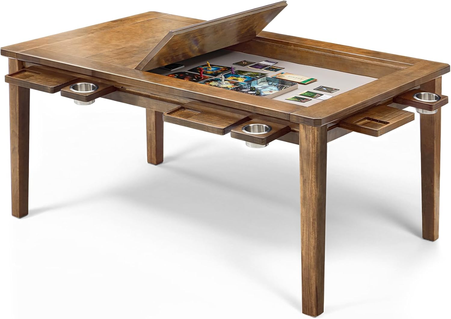 Light Walnut Board Game Dining Table