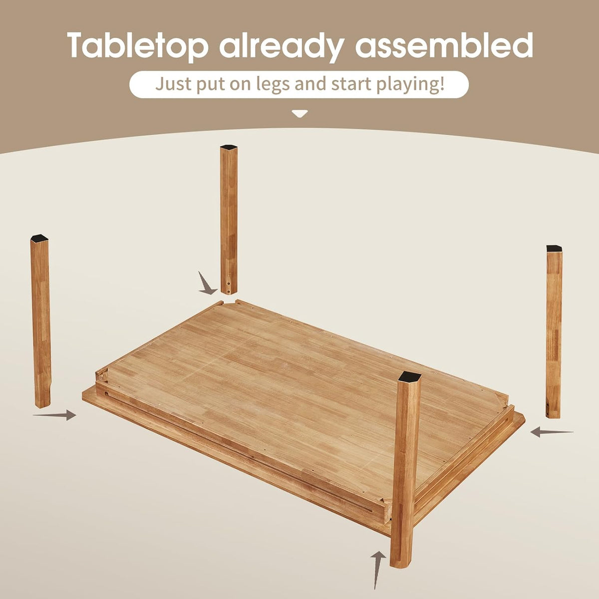 57 Inch Removable Top Board Game Table