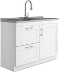 46" Stainless Steel Laundry Cabinet