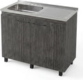 39.4" Stainless Steel Utility Sink Cabinet