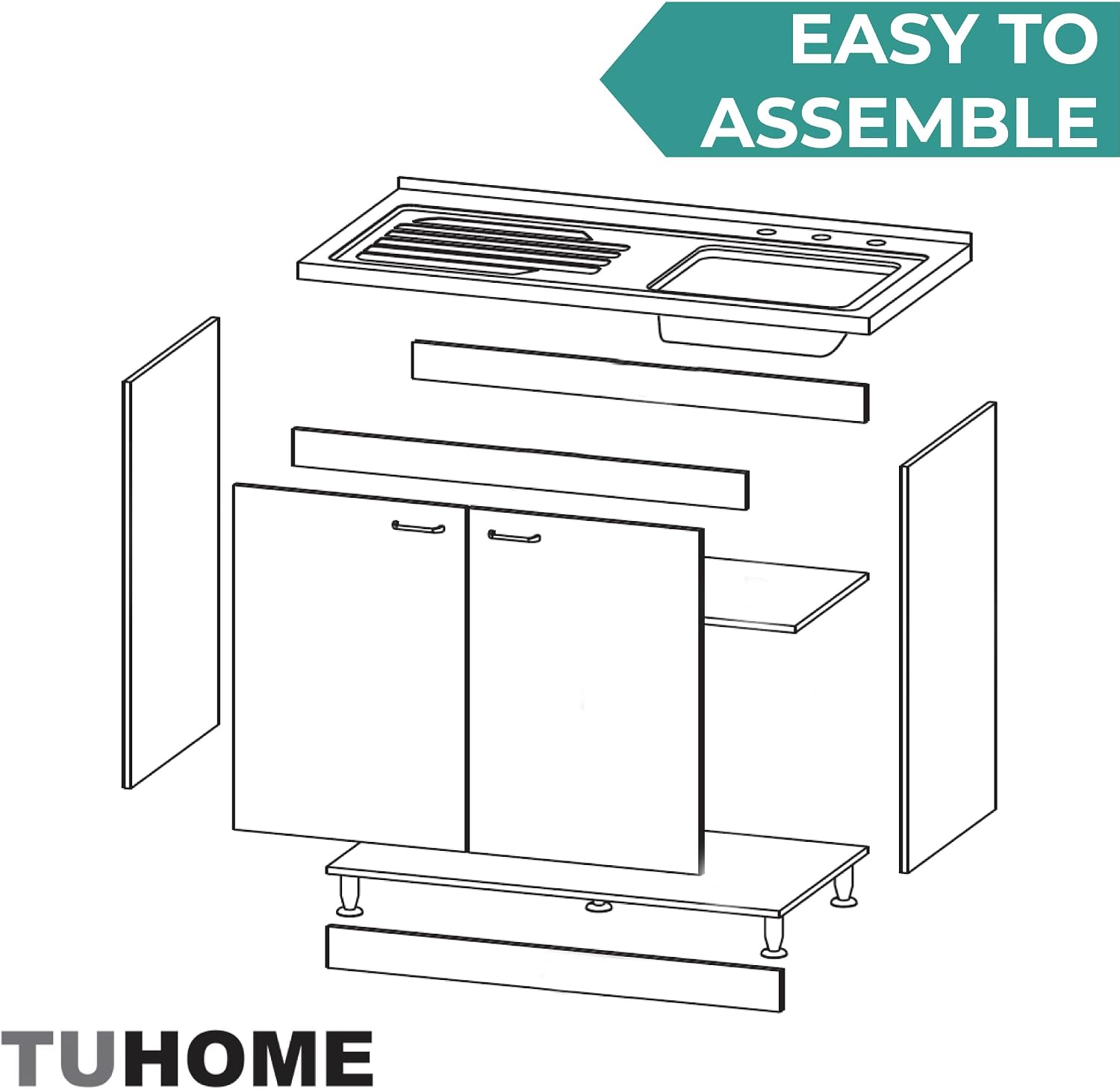 Stainless Steel Utility Sink Cabinet