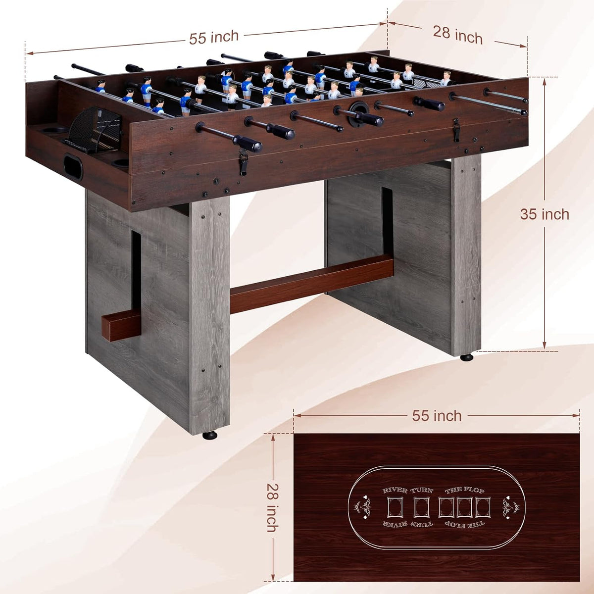 55" 4-in-1 Multi Game Table