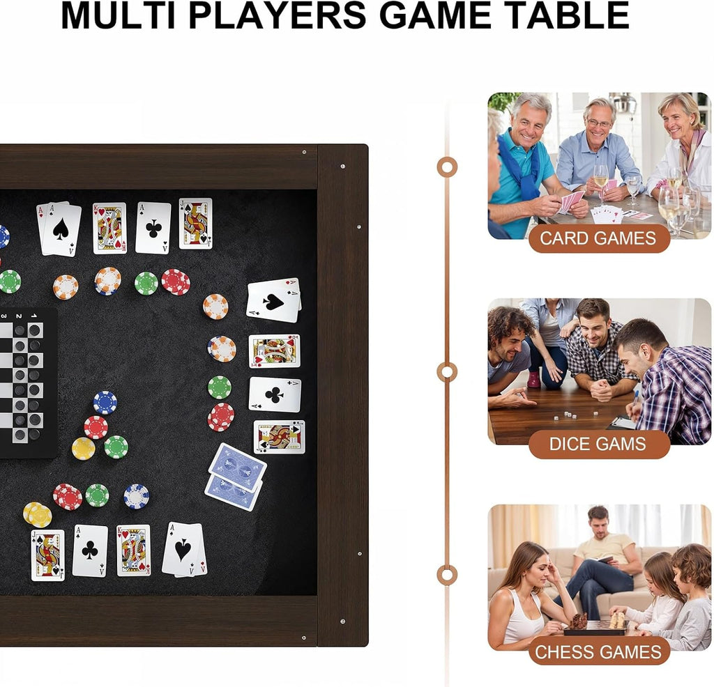 Walnut 63 Inch Board Game Table