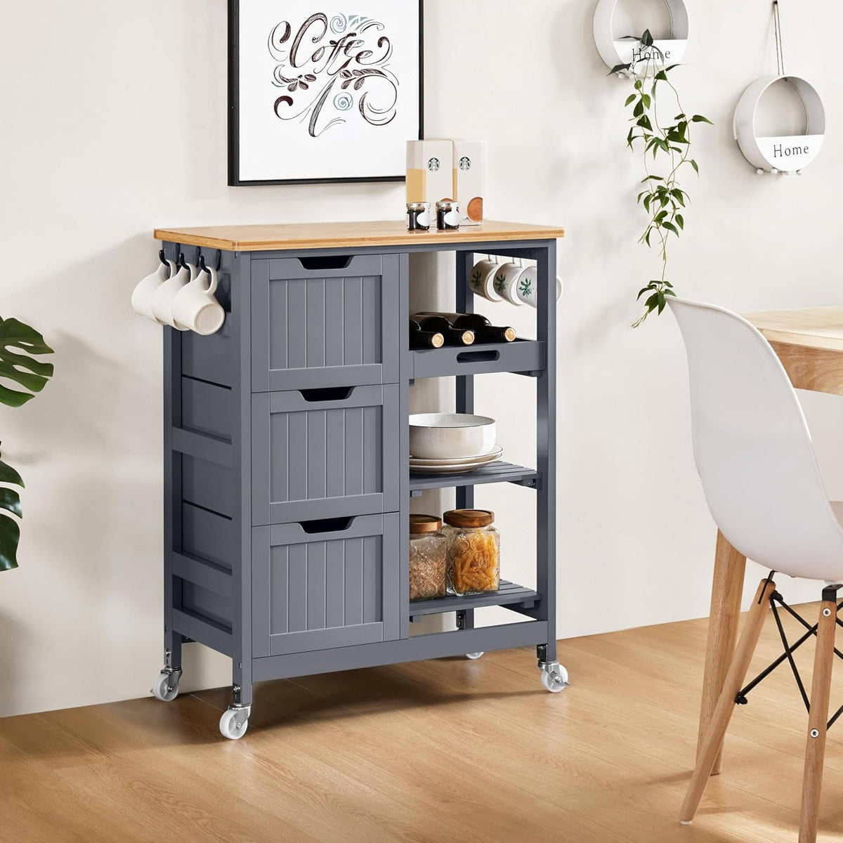 Wheeled Kitchen Island Cart