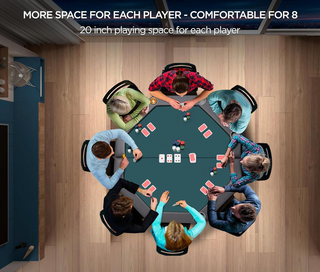 48 Inch 8 Player Foldable Poker Table