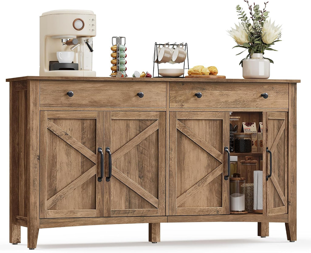 Honey Brown Buffet Cabinet