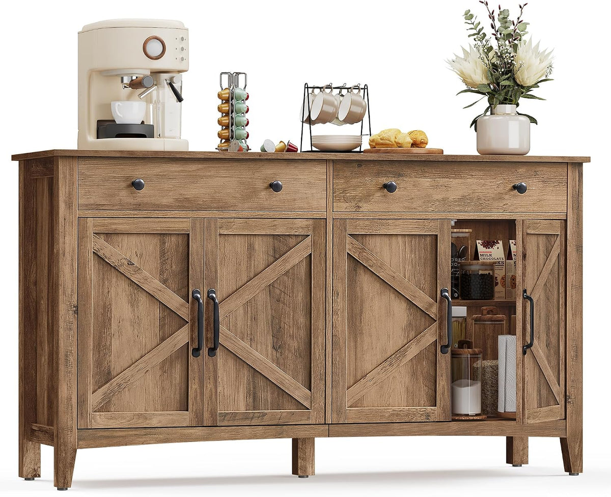 Honey Brown Buffet Cabinet