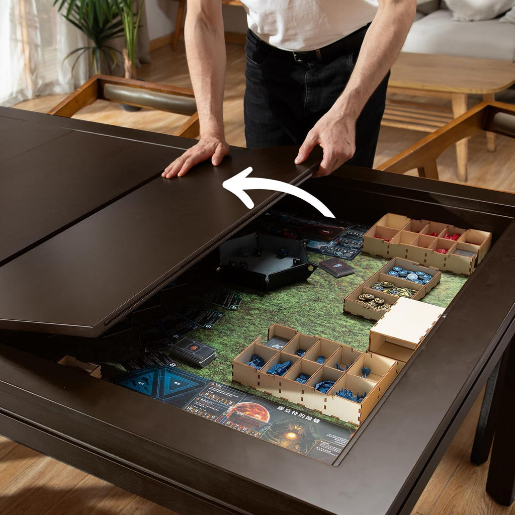 48" Black Walnut Game Coffee Dining Table