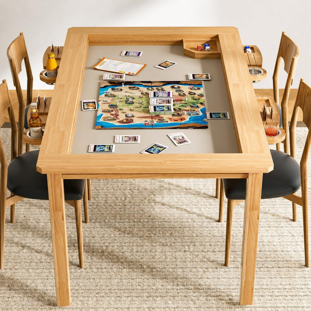 63" Oak Reversible Board Game Table