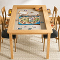 63" Oak Reversible Board Game Table