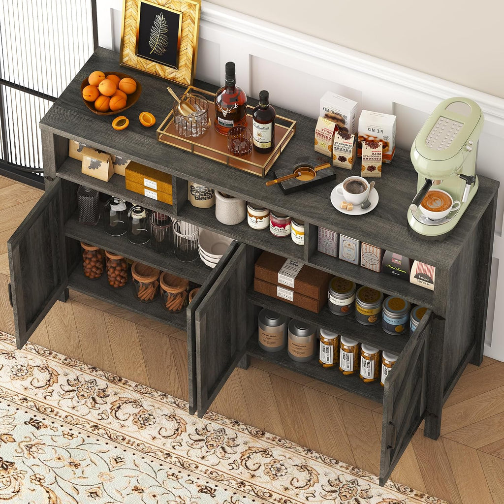 Grey 55" Farmhouse Sideboard
