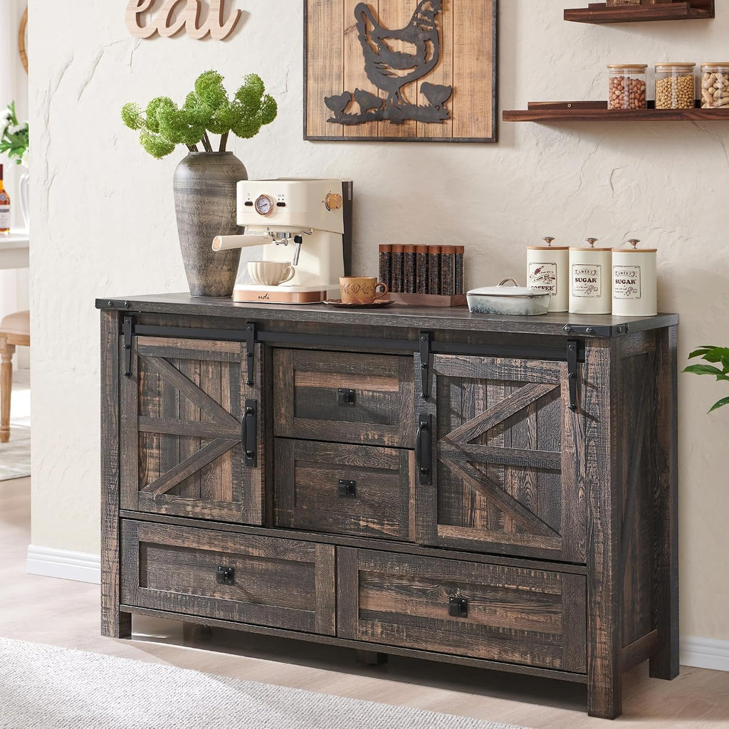 Dark Oak 48" Farmhouse Sideboard